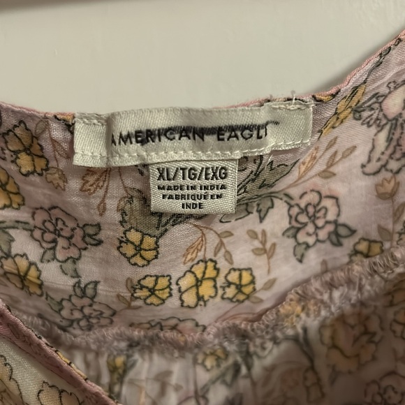American Eagle Floral Blouse XL - Picture 3 of 5